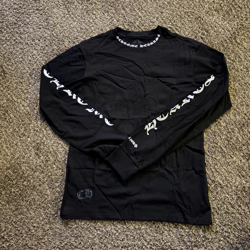 Chrome Hearts Neck Logo Long-Sleeve T-Shirt 'Black'